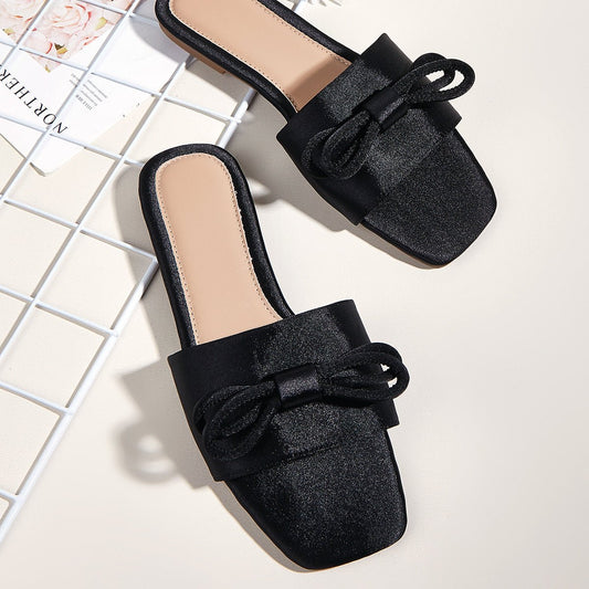 2023 Women's Casual Flat Open - Toe Bow Mules Sandals - Smith Beauty Store