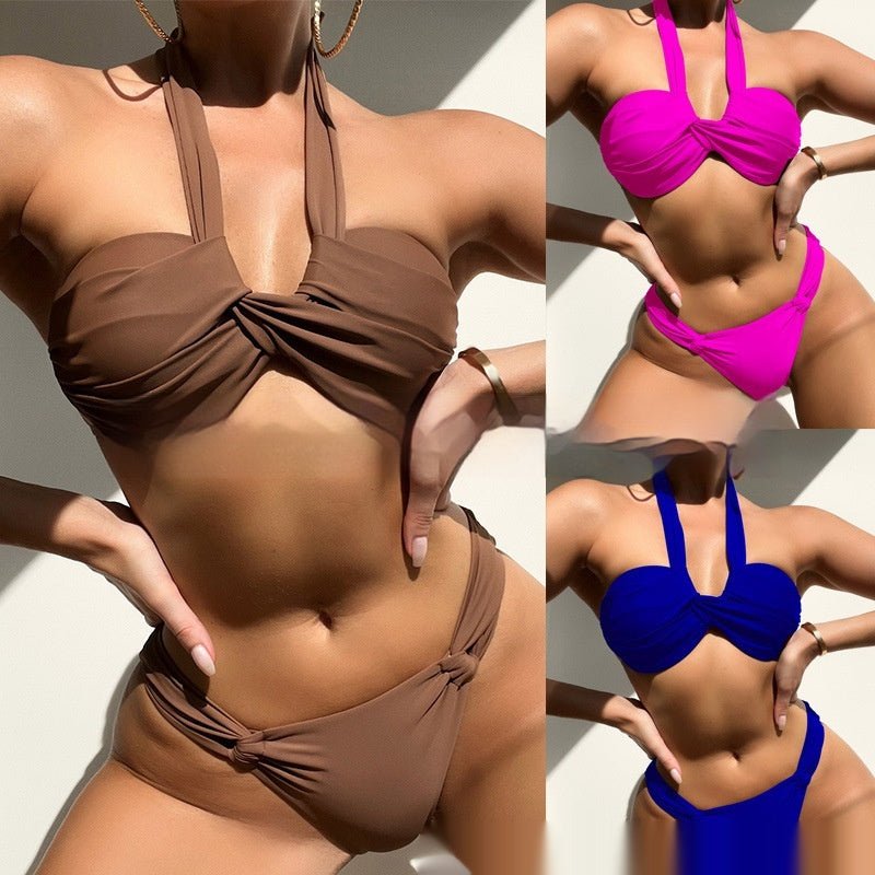 Bikini Swimwear Female Sexy Solid Color - Smith Beauty Store