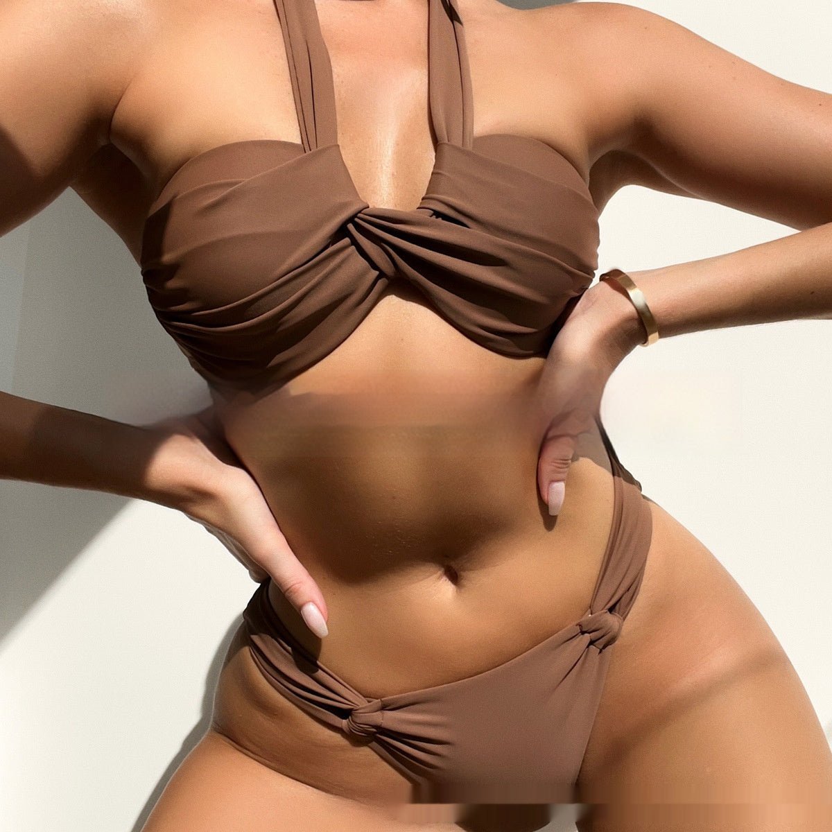 Bikini Swimwear Female Sexy Solid Color - Smith Beauty Store